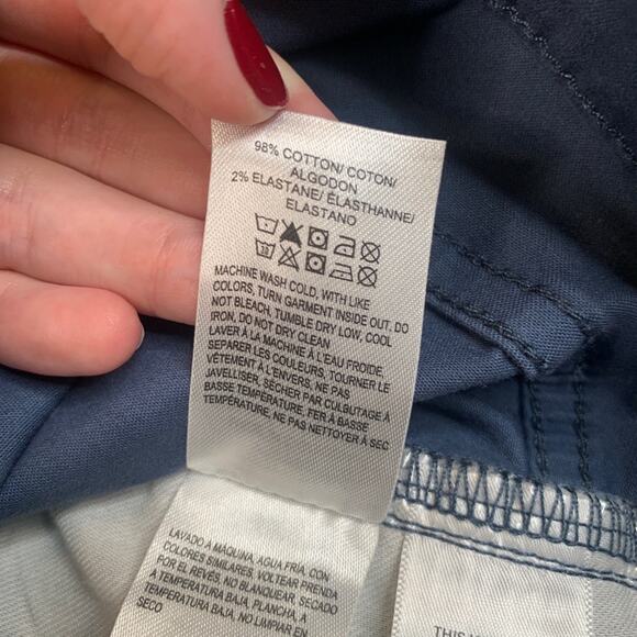 Lucky Brand Pants Mens 36 Shark Blue Cotton Stretch Flat Front 5 Pocket Chino - Picture 6 of 10